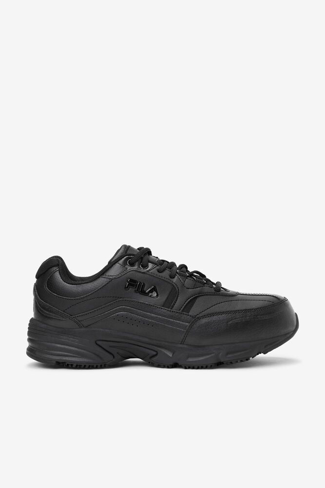 Fila Work Shoes Mens Black - Memory Workshift 2 Slip Resistant Composite Toe - Philippines 7024386-QY